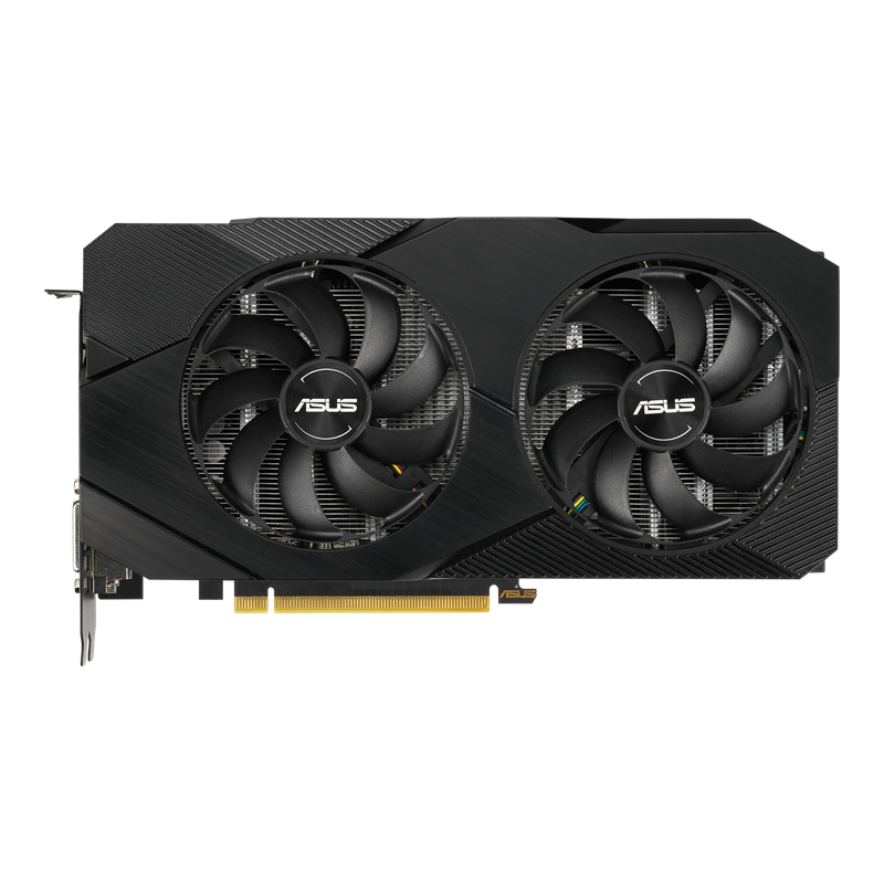 Dual GeForce GTX 1660 Ti graphics card, front view 
