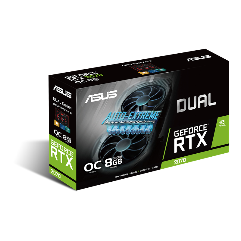 Dual series of GeForce RTX 2070 EVO packaging