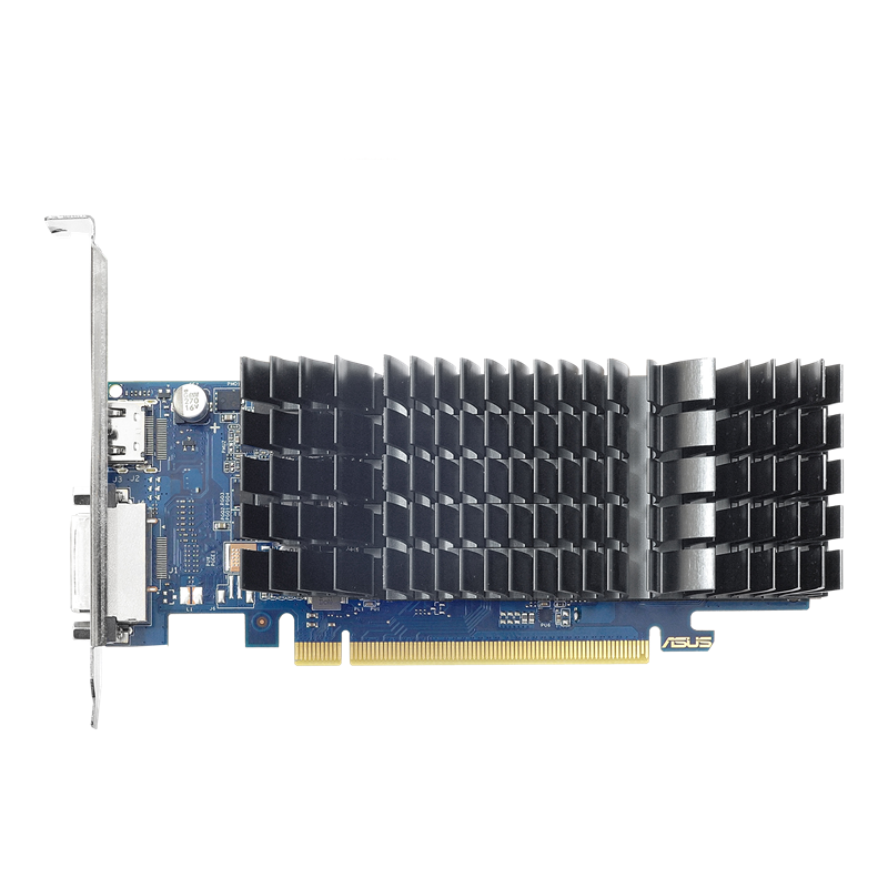 ASUS GeForce GT 1030 2GB DDR4 graphics card, front view