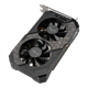 TUF Gaming GeForce GTX 1650 SUPER OC Edition 4GB GDDR6 graphics card, front angled view, showcasing the fan