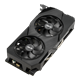Dual GeForce GTX 1660 SUPER OC Edition 6GB GDDR6 EVO graphics card, front angled view 