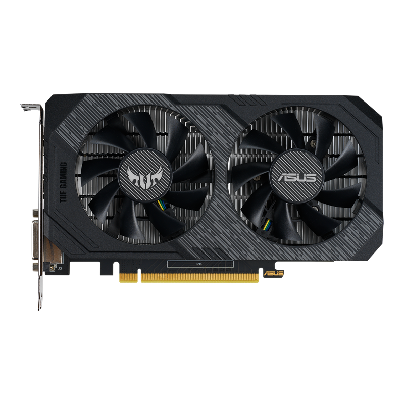 ASUS TUF Gaming GeForce GTX 1650 4GB GDDR5 graphics card, front view