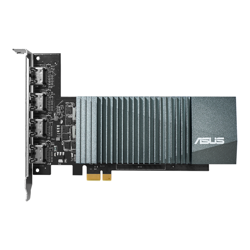 ASUS GeForce GT 710 graphics card, front view
