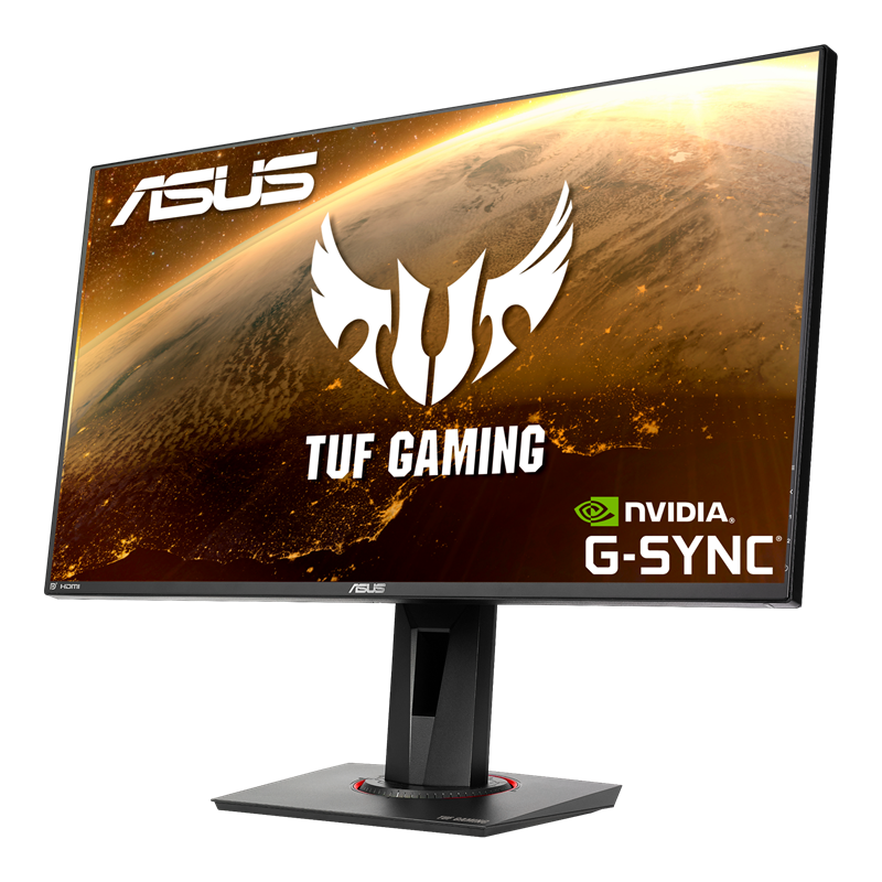 TUF Gaming VG279QM, front view to the left