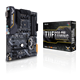 TUF B450-PRO GAMING front view, 45 degrees, with color box