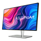 ProArt Display PA27AC, front view, tilted 45 degrees