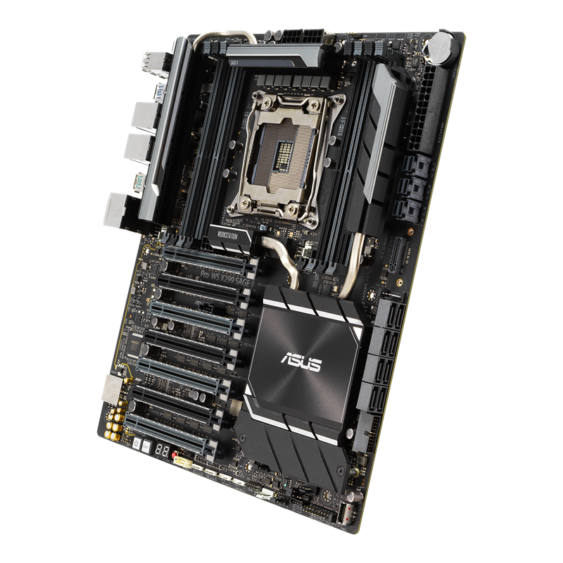 Pro WS X299 SAGE II motherboard, left side view
