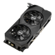 Dual GeForce GTX 1660 6GB GDDR5 EVO graphics card, front angled view 