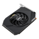 ASUS Phoenix GeForce GTX 1650 4GB GDDR6 graphics card, front angled view, showcasing the fan
