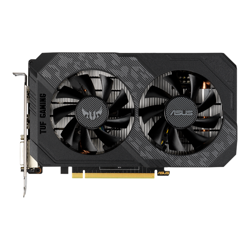 TUF Gaming GeForce GTX 1650 4GB GDDR6 graphics card, front view