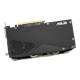 Dual GeForce GTX 1660 Ti OC edition graphics card, rear angled view 