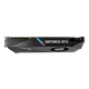 ASUS Turbo GeForce RTX 2060 SUPER EVO 8GB GDDR6 graphics card, angled top down view, shocasing the ARGB element