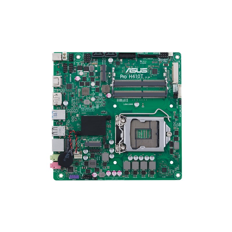 Pro H410T/CSM motherboard, front view 