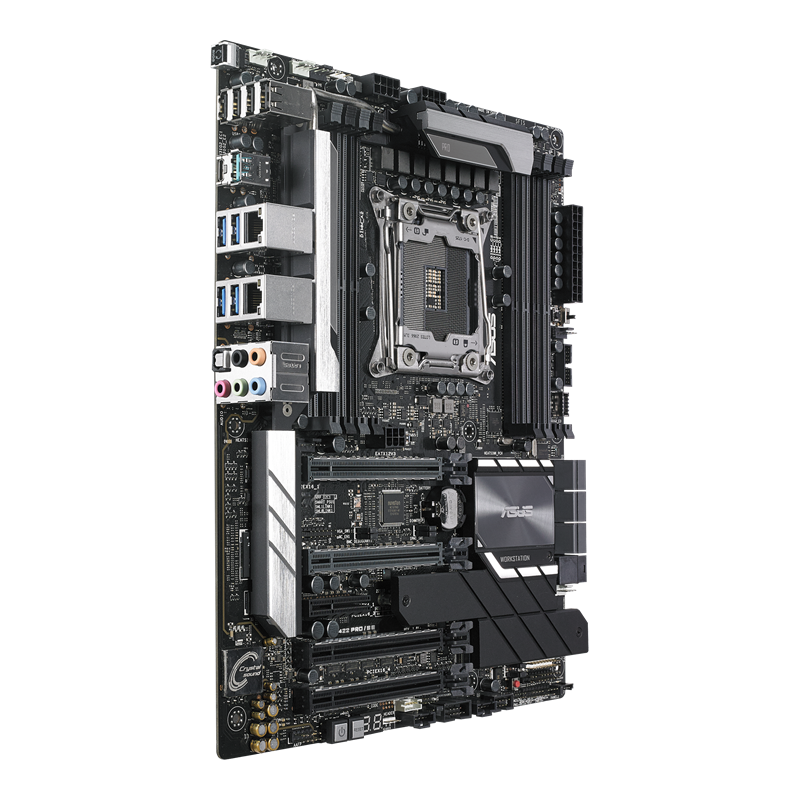 WS C422 PRO/SE motherboard, right side view 