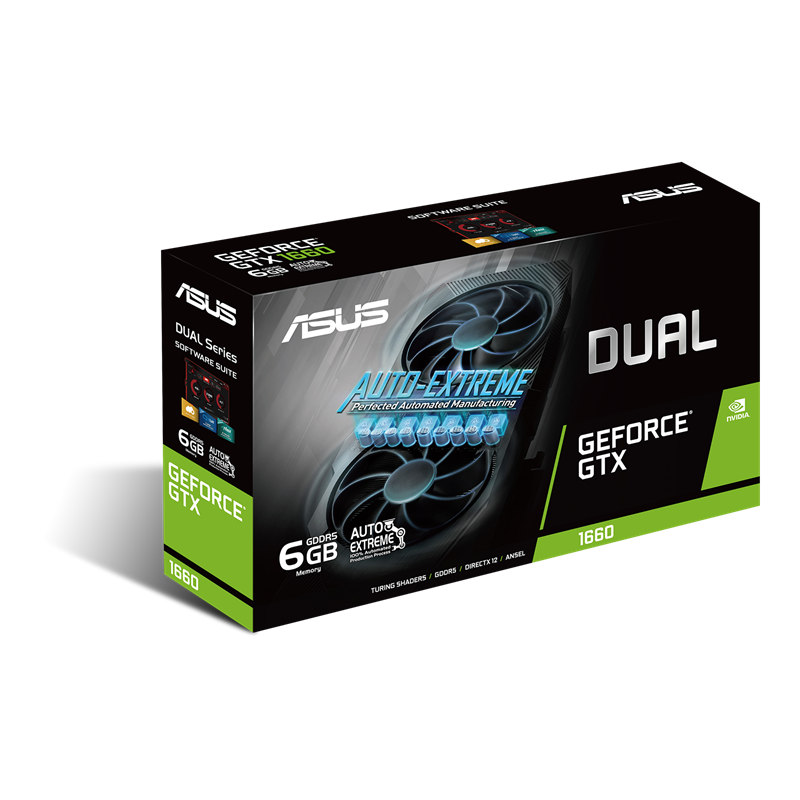 Dual GeForce GTX 1660 6GB GDDR5 EVO packaging