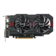 AREZ Radeon RX 560 graphics card, front angled view 