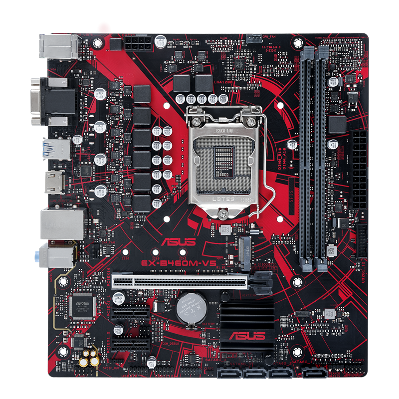EX-B460M-V5 motherboard, front view 
