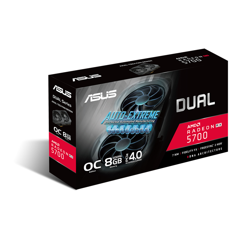 ASUS Dual Radeon™ RX 5700 EVO OC packaging