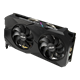 Dual series of GeForce RTX 2060 EVO graphics card, hero shot from the front