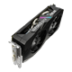 Dual GeForce GTX 1660 6GB Advanced Edition GDDR5 EVO graphics card, angled top down view, highlighting the heatsink, I/O ports