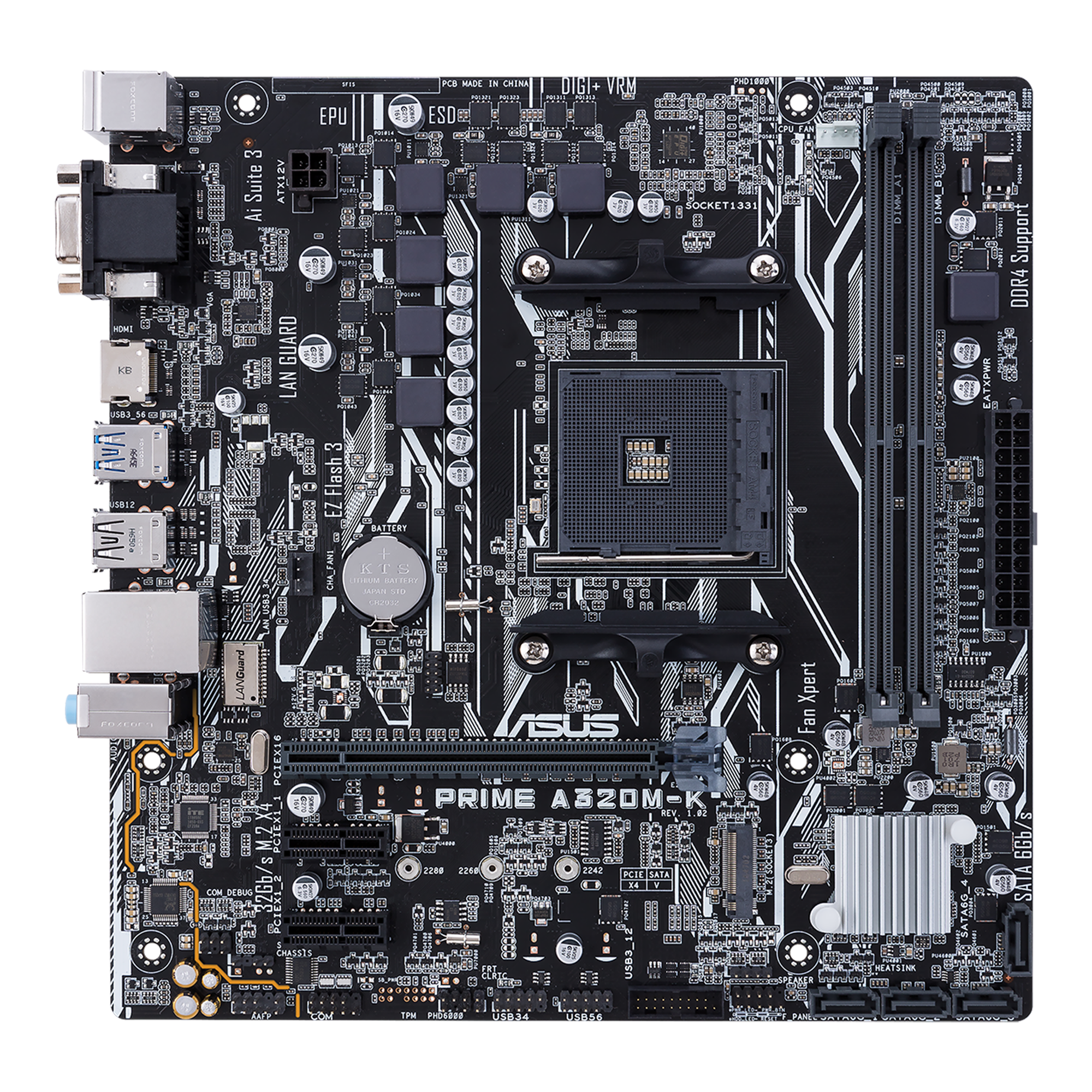 ASUS PRIME A320M-K AM4 マザーボード　ほぼ未使用Ryzen