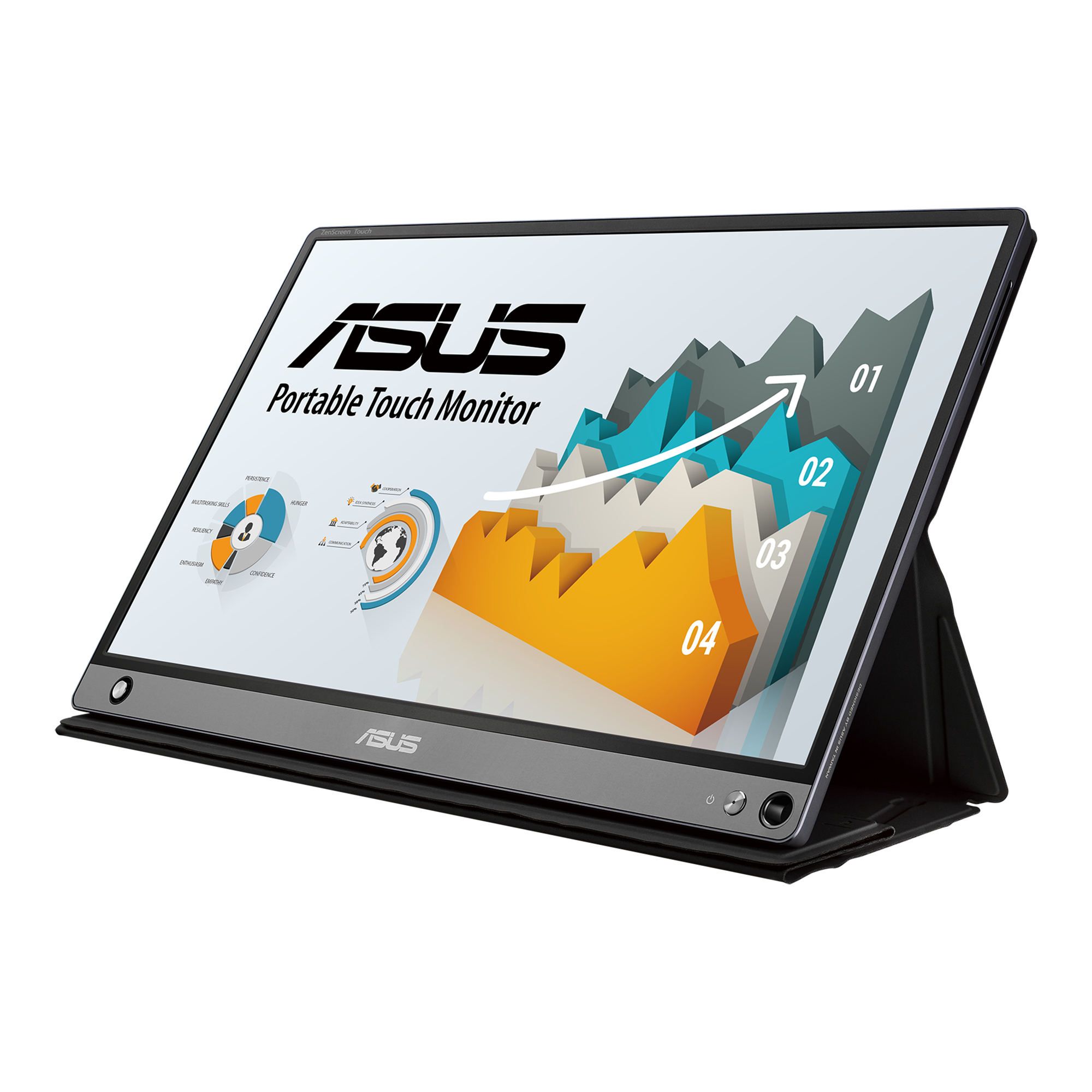 ASUS ZenScreen Touch Screen 15.6” 1080P Portable USB (MB16AMT) - Full HD  (1920 x 1080), IPS, Anti-glare, Built-in Battery, Speakers, Eye Care, USB
