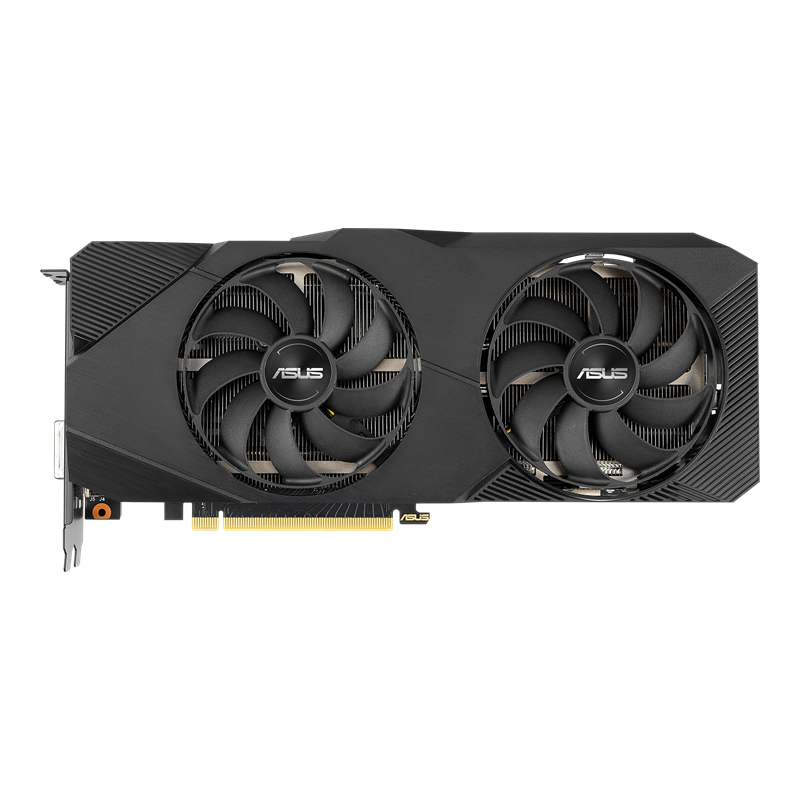 Dual series of GeForce RTX 2070 EVO graphics card, front view 
