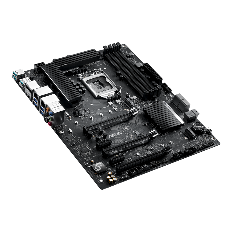 Pro WS C246-ACE motherboard, 45-degree right side view 