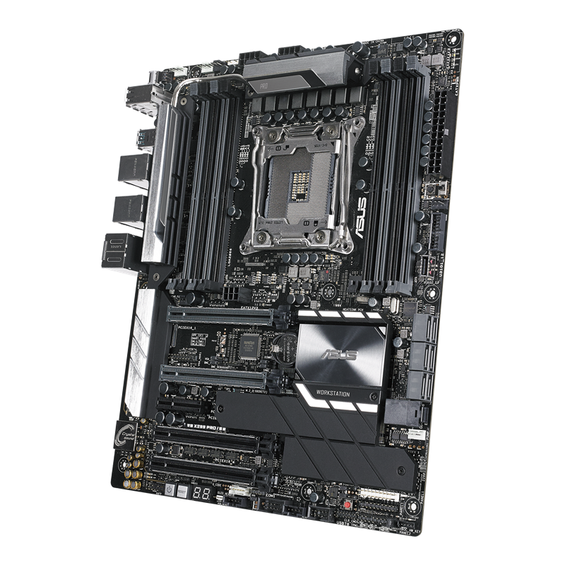 WS X299 PRO/SE motherboard, left side view