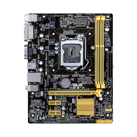 H81M-K motherboard, front view 