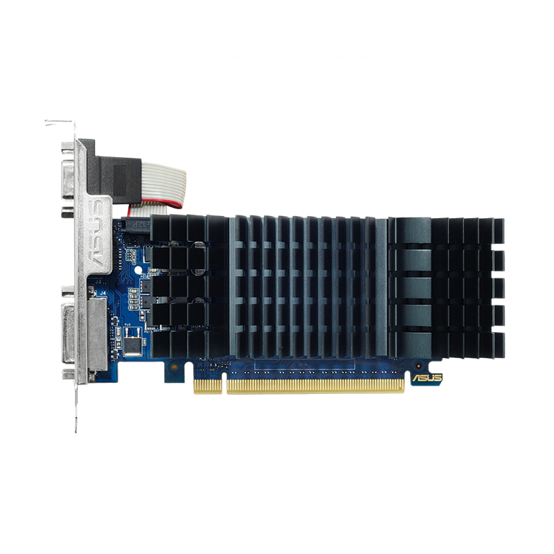 ASUS GeForce GT 730 graphics card, front view 