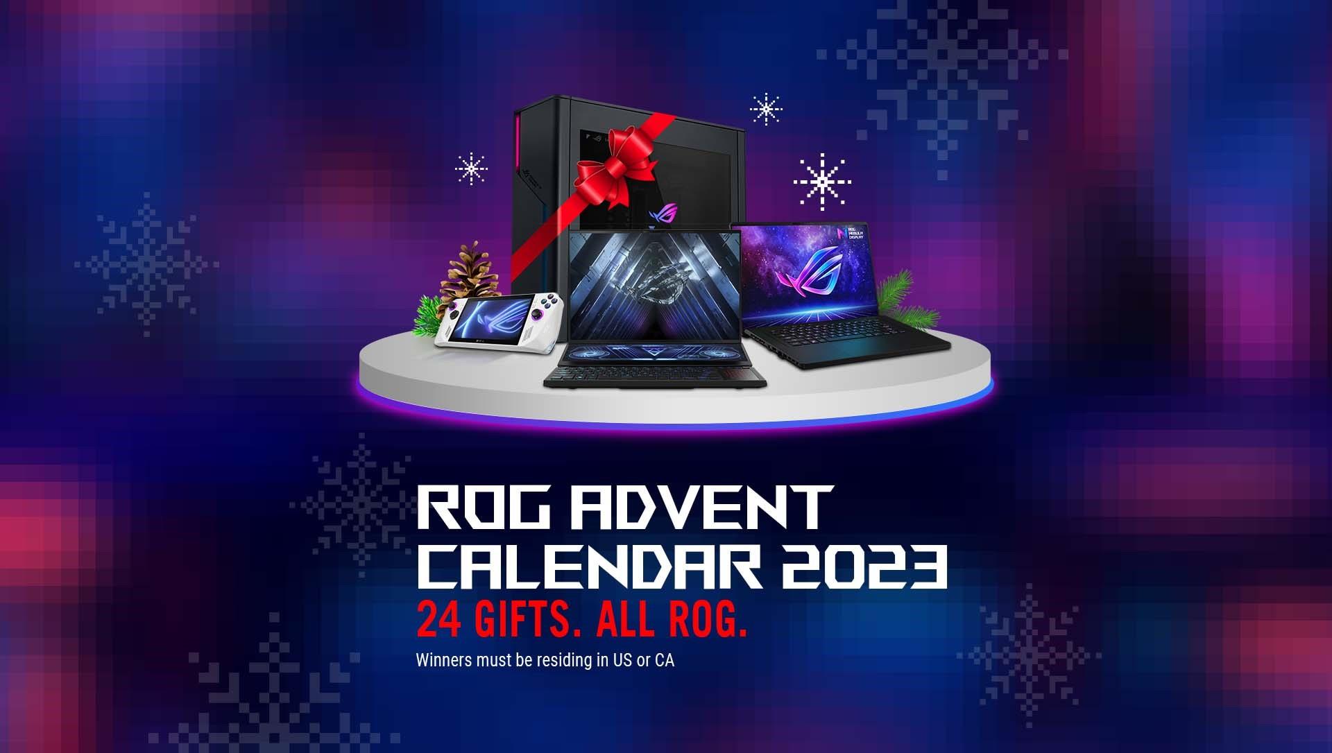 ROG Advent Calendar 2023. 24 gifts, all ROG (Winners must be residing in US or Canada)