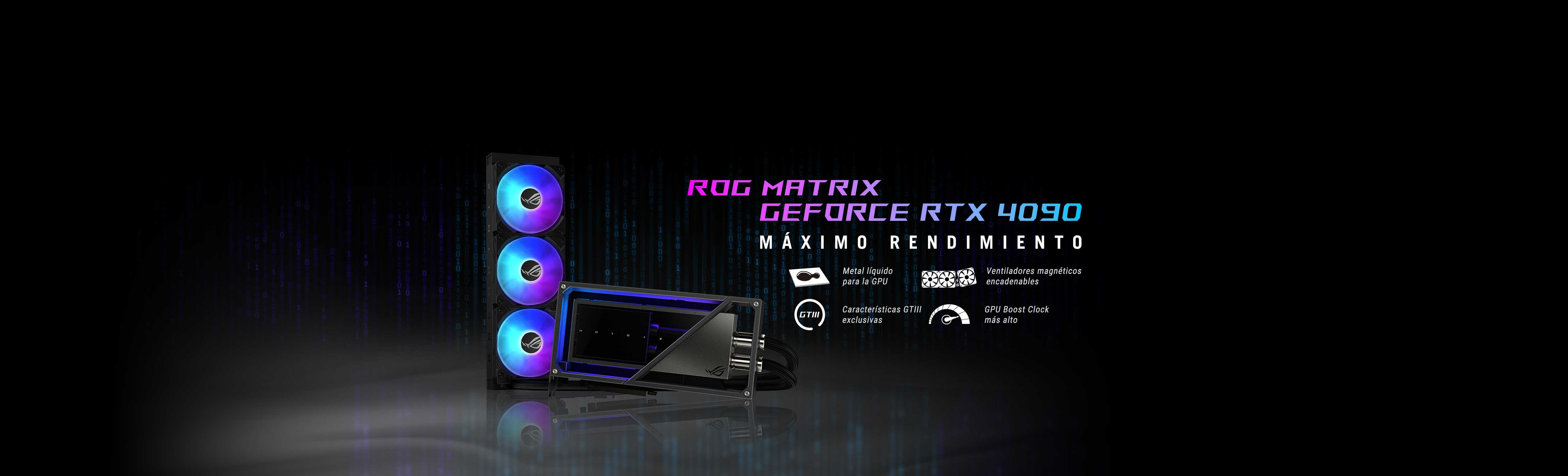 ROG Matrix GeForce RTX™ 4090 graphics card with Ada Lovelace background
