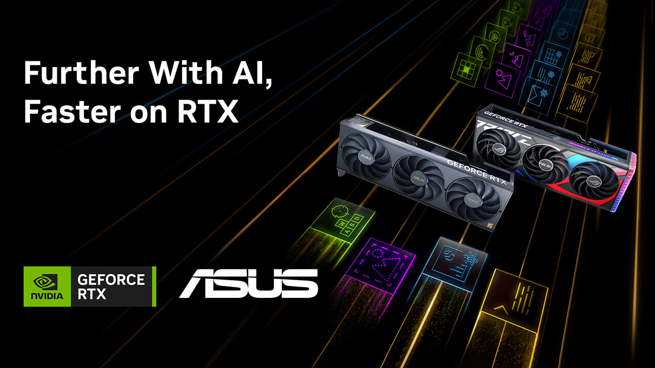 RTX 40 series graphics card speeding up with AI creative tools