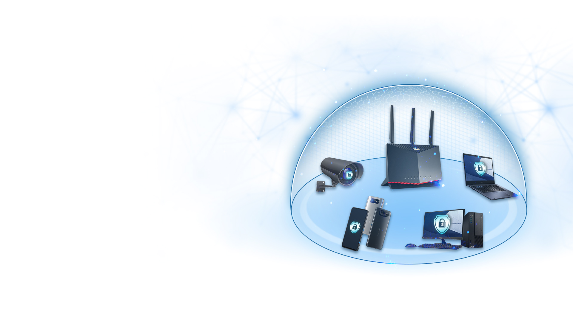 La plupart des routeurs ASUS intègrent la technologie AiProprotection optimisée par Trend Micro™, qui garantit la protection de tous les périphériques de votre réseau d'entreprise