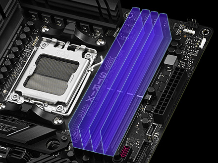 Die ROG Strix unterstützt AMD EXPO für Hochleistungsspeicherkits