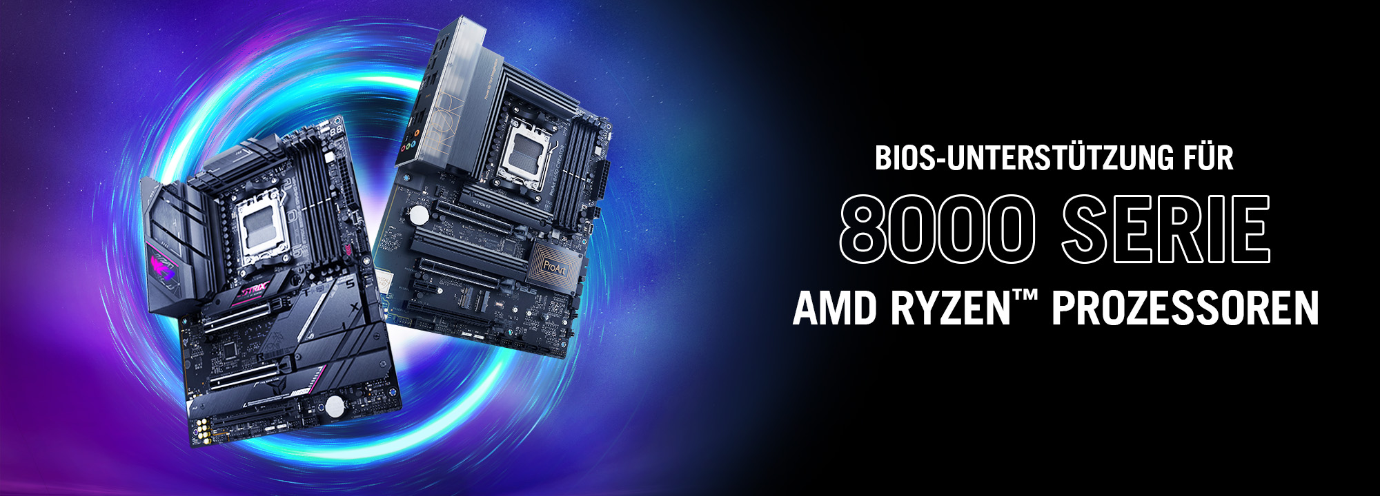 Zwei B650 Motherboards mit BIOS Ready für AMD Ryzen™ Prozessoren der Serie 8000