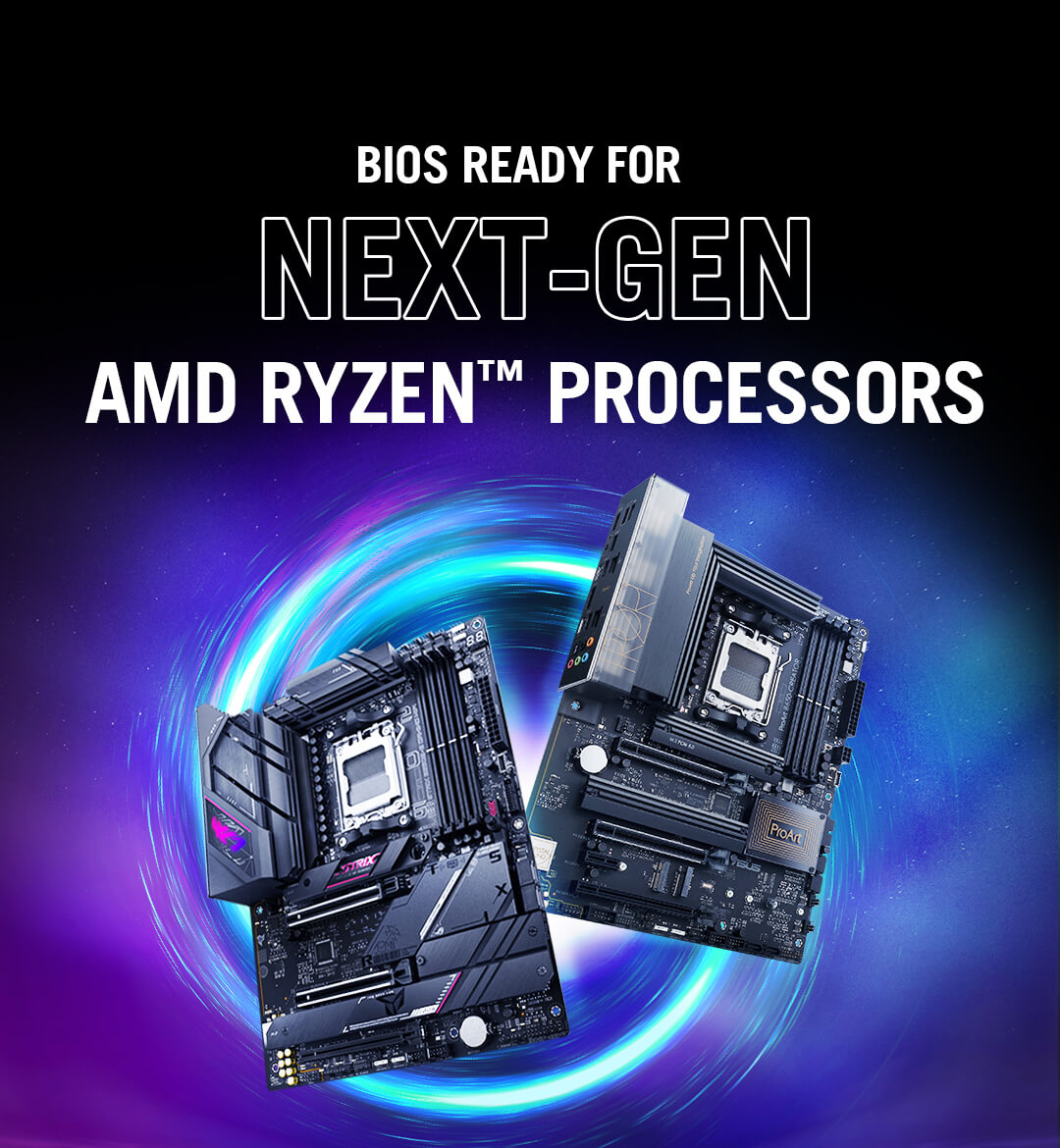 Two B650 motherboards image with BIOS Ready for Next-Gen AMD Ryzen™ Processors
