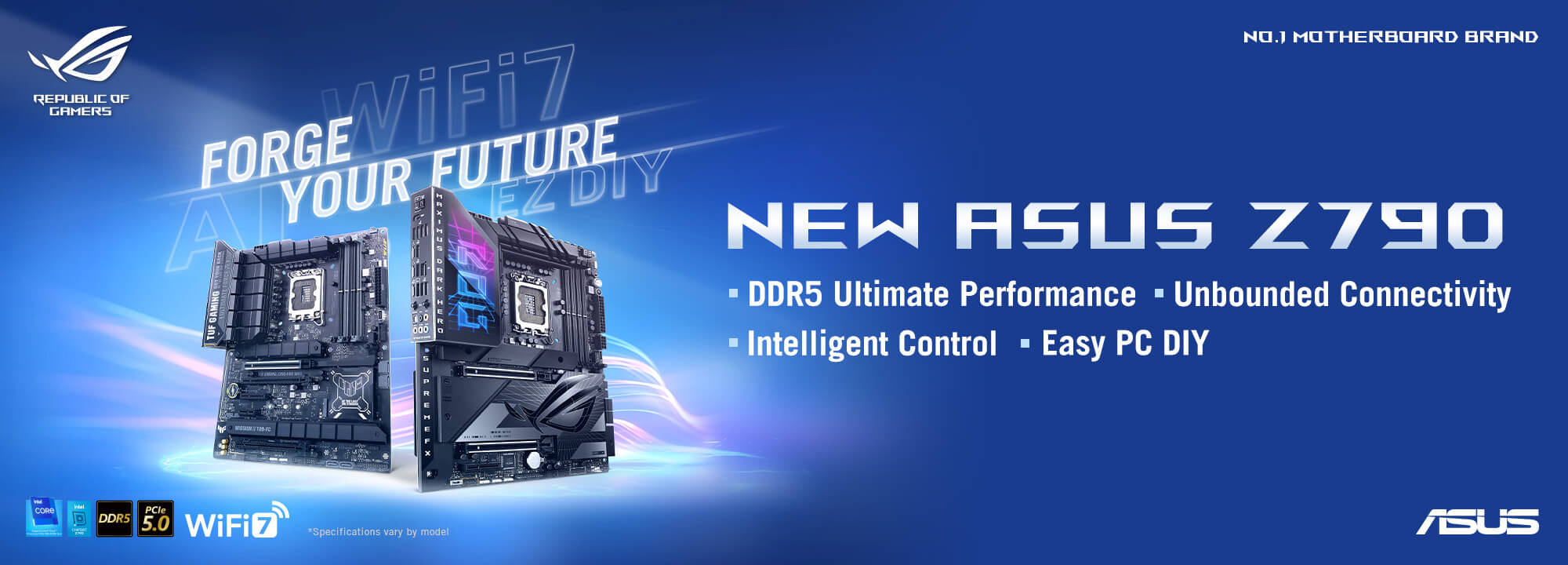 FORGE YOUR FUTURE - NIEUWE ASUS Z790, met DDR5 Ultieme Prestaties, Grenzeloze Connectiviteit, Intelligente Controle en Gemakkelijke PC-zelfbouw