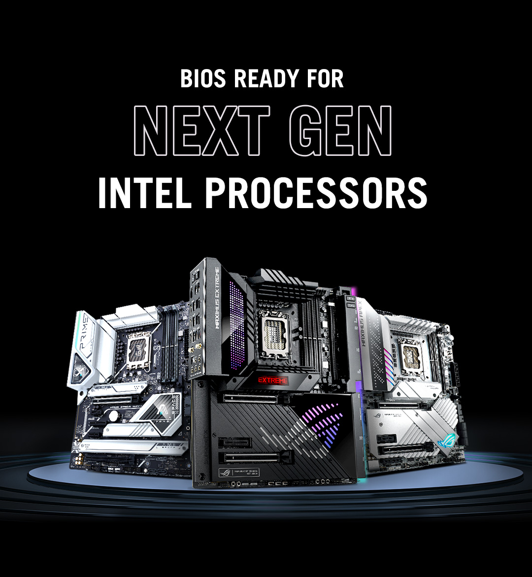 Three Z790 motherboards image with BIOS Ready for next-gen Intel Processors