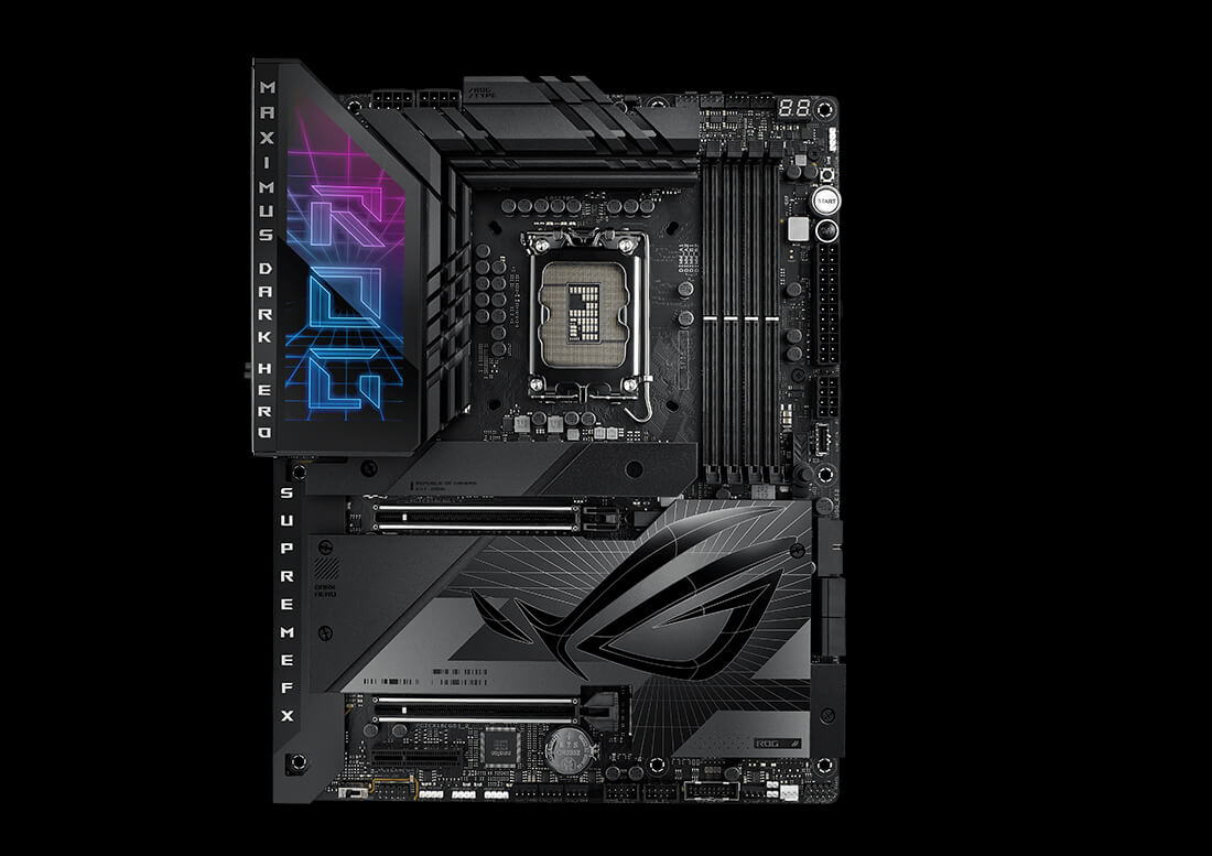 Image shows the location of each DIY-friendly design on ROG Maximus Z790 Extreme