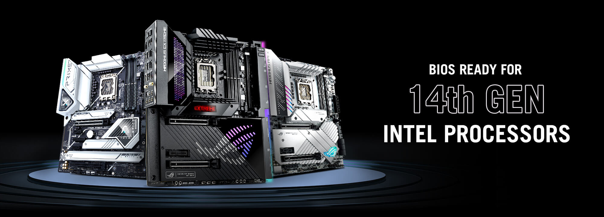 Three Z790 motherboards image with BIOS Ready for next-gen Intel Processors