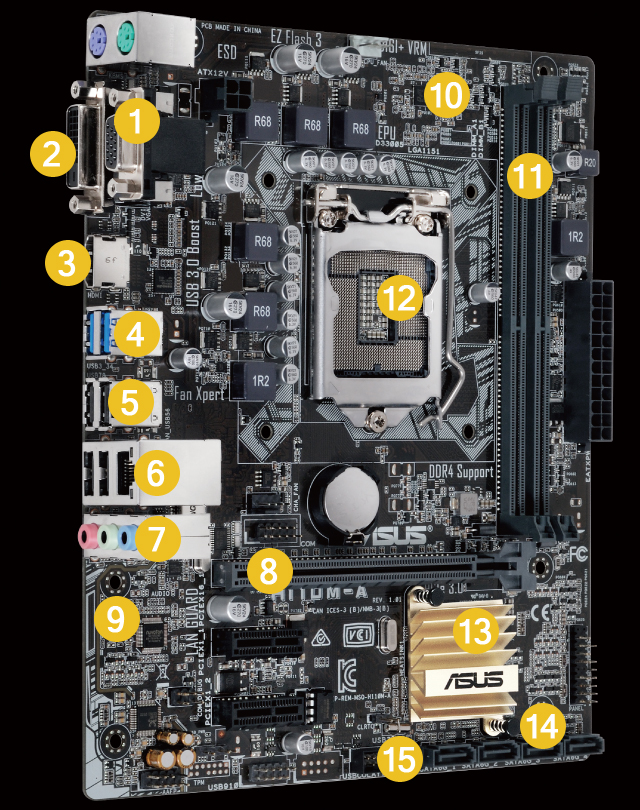 H110M-A | Motherboards | ASUS USA laptop diagram labeled 