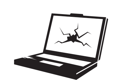 Cracked screen due to drops