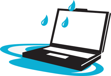 Liquid spills to your laptop