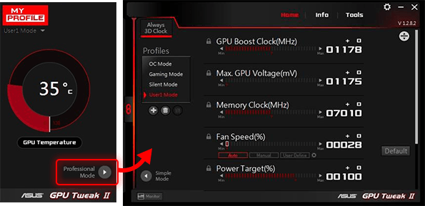 Profile Hardware Dashboard