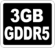 Gigantic 3GB GDDR5 Memory