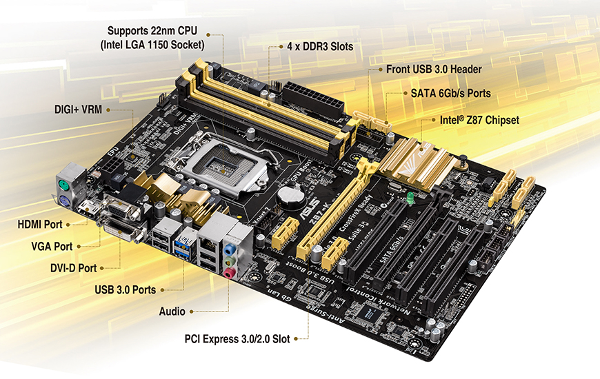 carte mere asus Z87-A socket intel lga 1150 lga1150 h3 Z87 C H97 z97 b85  h87 h81