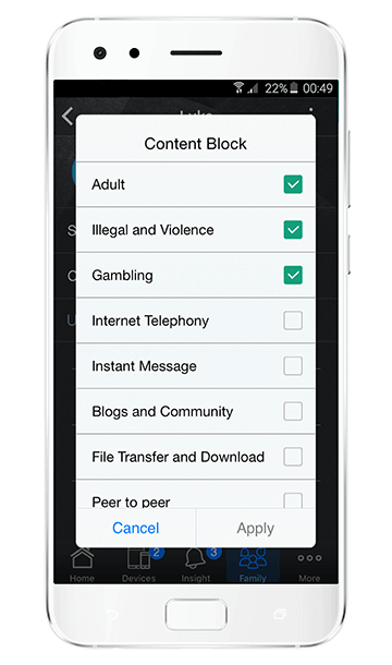 advanced parental control allows internet blocker, content filtering, internet limited, easy network control for smart living.