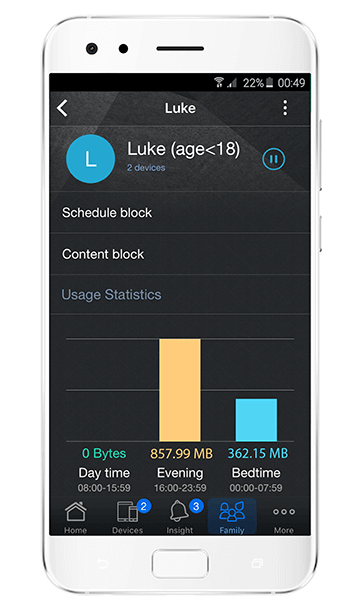 advanced parental control allows internet blocker, content filtering, internet limited, easy network control for smart living.